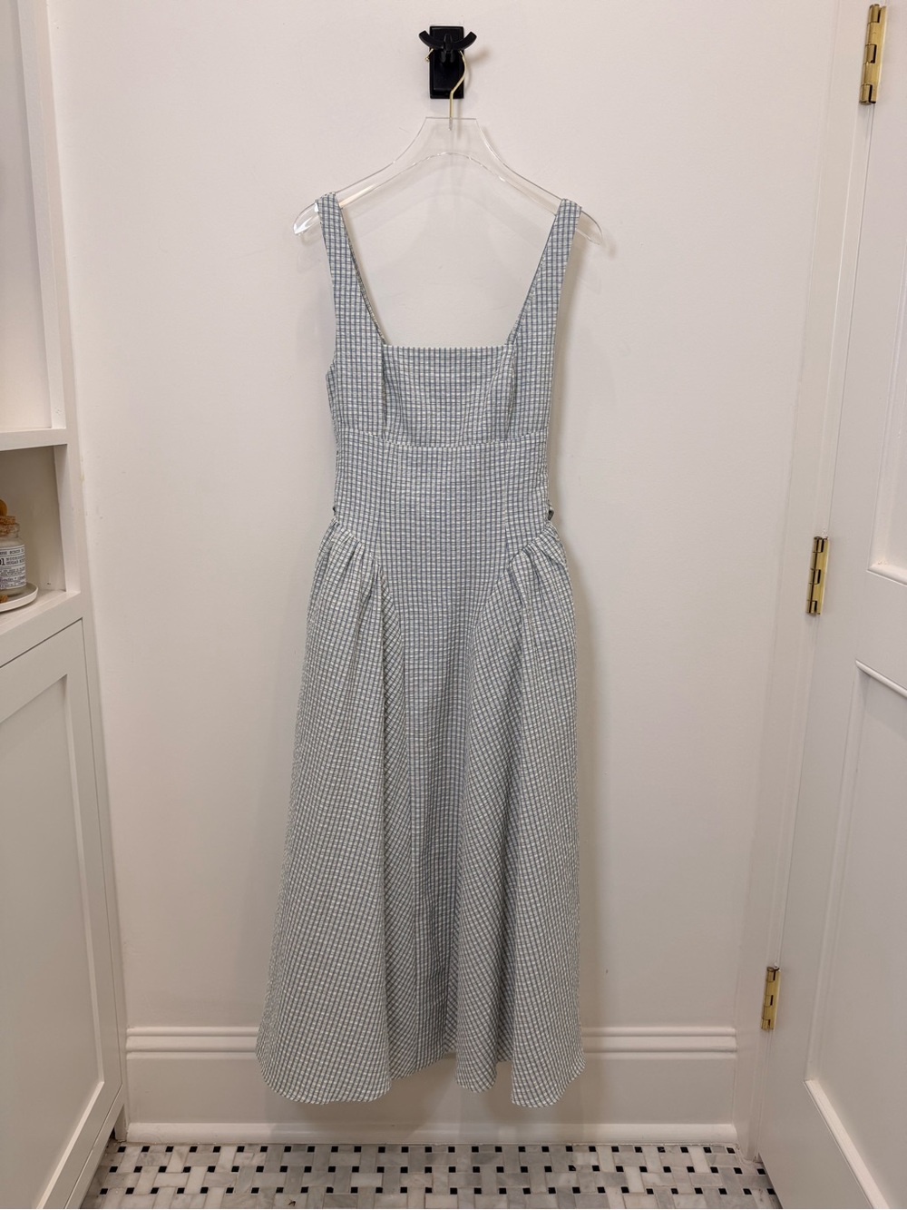 ASTR The Label Vinya Midi Dress in Blue Plaid
